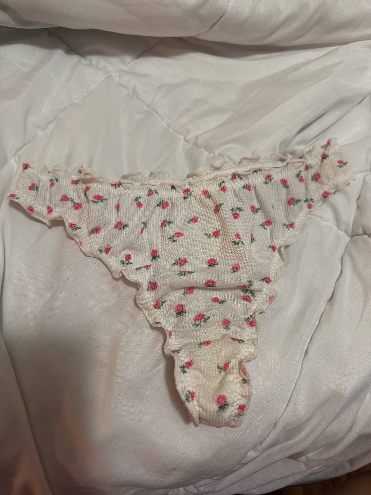 Cute Rose Print Thong